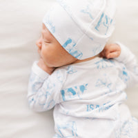 Western Toile Personalized Baby Gown for Boys