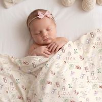 Best Baby Girl Gift – Personalized Woodland Fairy Baby Girl Swaddle Blanket