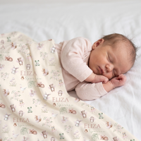 Best Baby Girl Gift – Personalized Woodland Fairy Baby Girl Swaddle Blanket