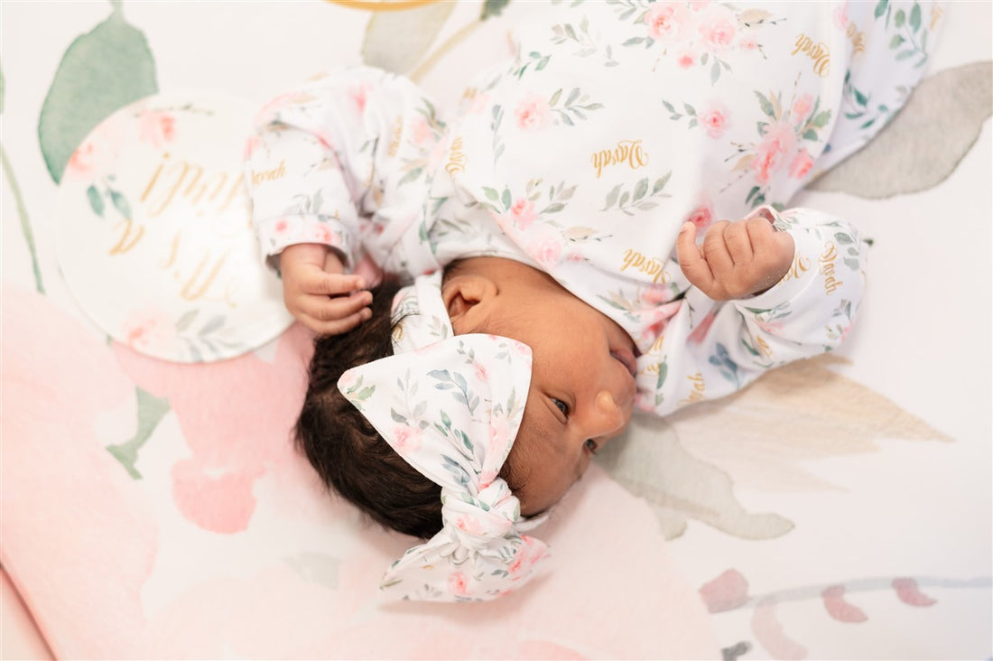 Tied Personalized Headband For Baby Girl