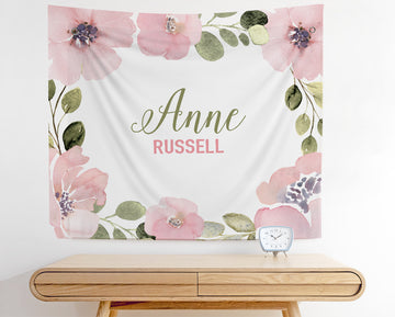 Abigail Floral Banner for Little Girl Bedroom or Nursery