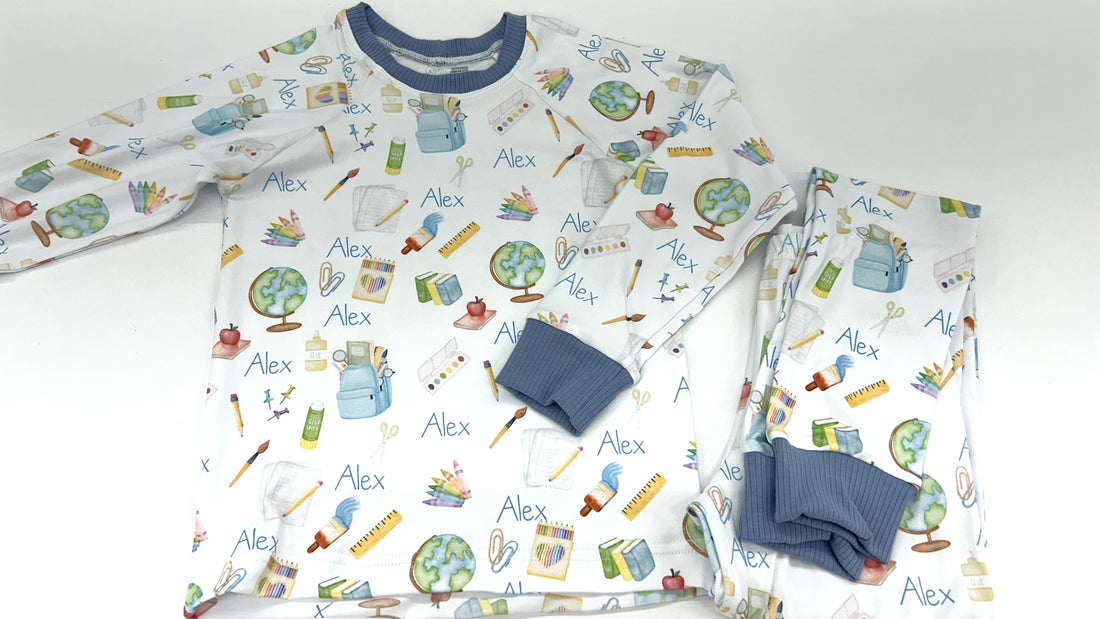 Back To School Print Pajamas For Boys Or Girls