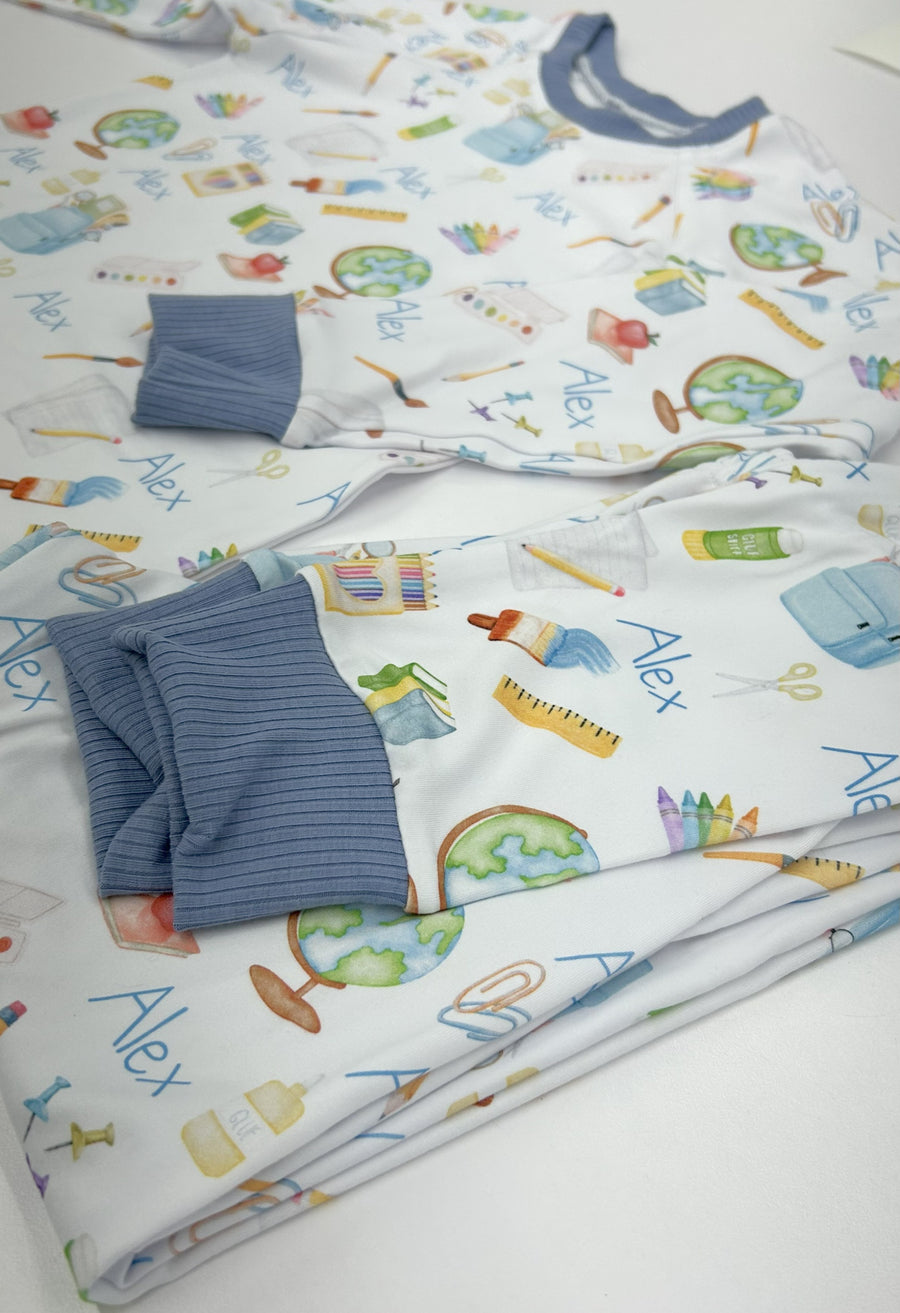 Back To School Print Pajamas For Boys Or Girls