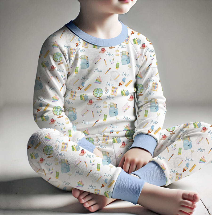 Back To School Print Pajamas For Boys Or Girls