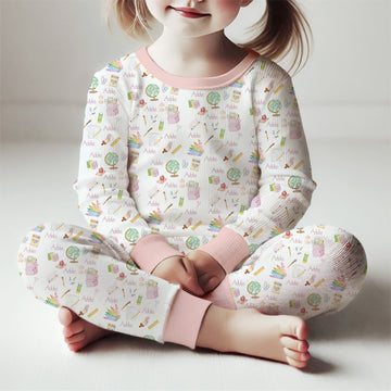 Back To School Print Pajamas For Boys Or Girls