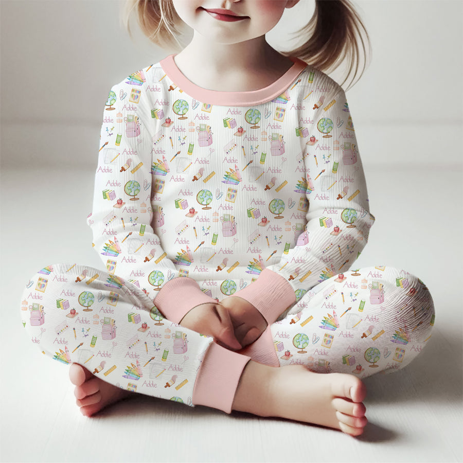 Back to School Girls Personalized Pajamas