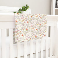 Personalized Baby Blanket - Floral Baby Receiving Blanket with Satin Trim, Custom Name Keepsake