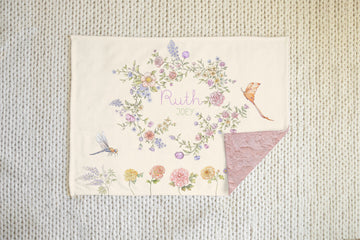 Bailey Spring Floral Minky Baby Blanket - Personalized Gift