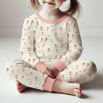 Ballerina Personalized Pajamas for Girls - Soft Knit Ballet PJ's