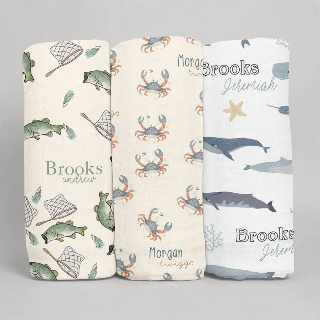 Nautical Sleep Saver Swaddle 3-Pack for Boys, Stretch Knit Set