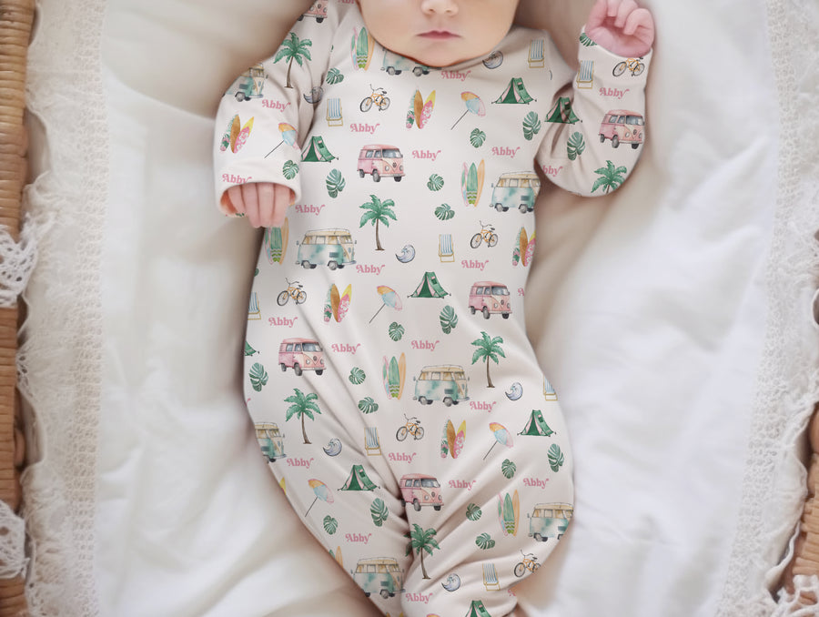 Beach Bum Baby Gown (Boy and Girl Options)