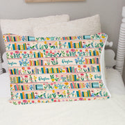 Book Lover Print Personalized Pillowcase, Soft Minky, Perfect Gift for Girls