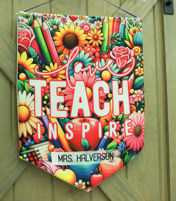Wall Hanging Banner For Teacher Bright Colorful Gift Educator