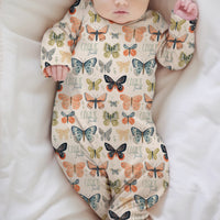 Maureen Butterflies Knotted Baby Gown