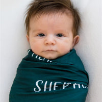 Carter Hunter Green Stretchy Swaddle