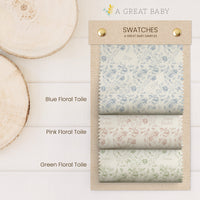 Baby Girl Blanket - Floral Toile Design Plush Keepsake Double-Sided Nursery Blanket