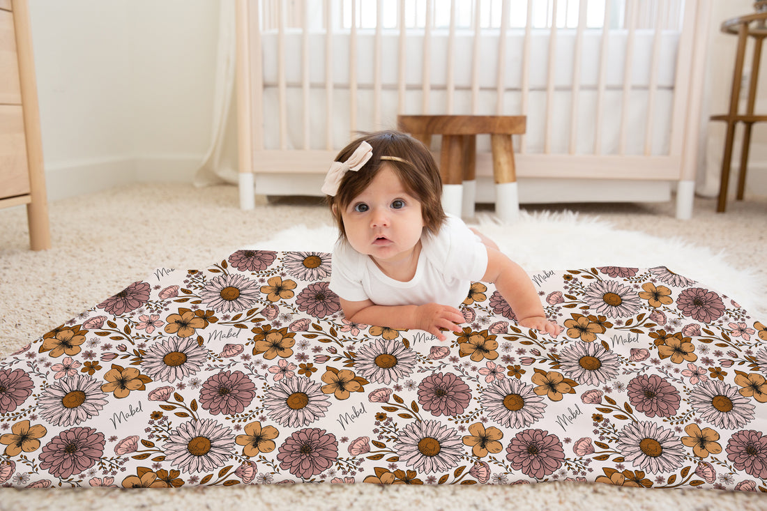 Courtney Floral Baby Deluxe Blanket