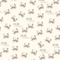 Crabby Cutie Personalized Bassinet Sheet for Baby