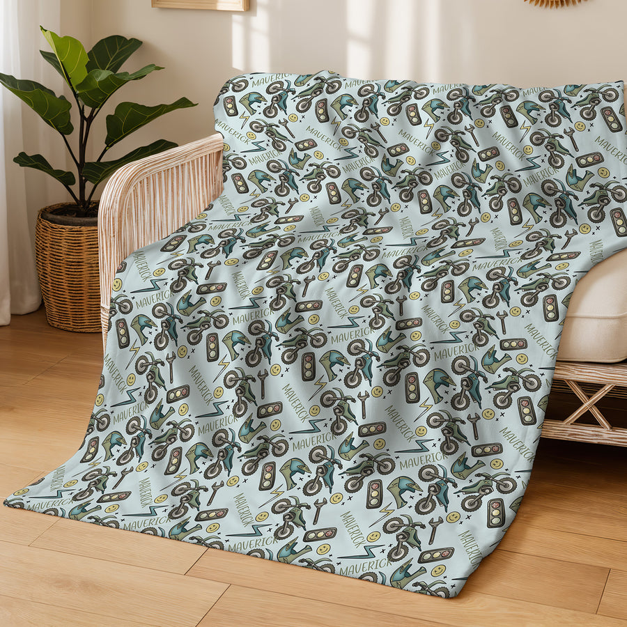 Minky Toddler Blanket – Personalized Double Sided Blanket With Cozy Plush Fabric
