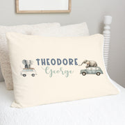 Elephants in Cars Pillowcase