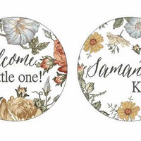 Emily Floral Round Announcement Disk