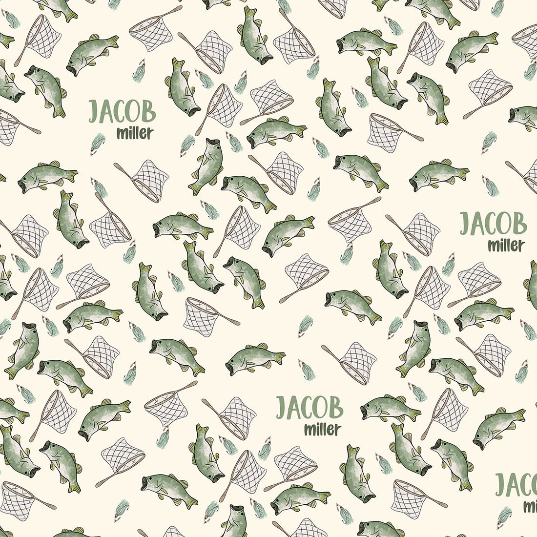 Bass Fisherman Knotted Baby Gown