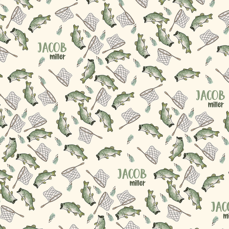 Bass Fisherman Knotted Baby Gown