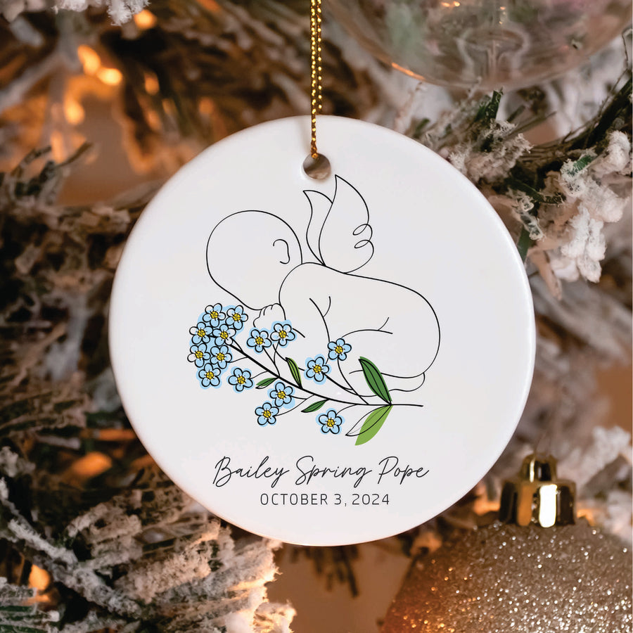 Forget Me Not Child Loss Christmas Ornament