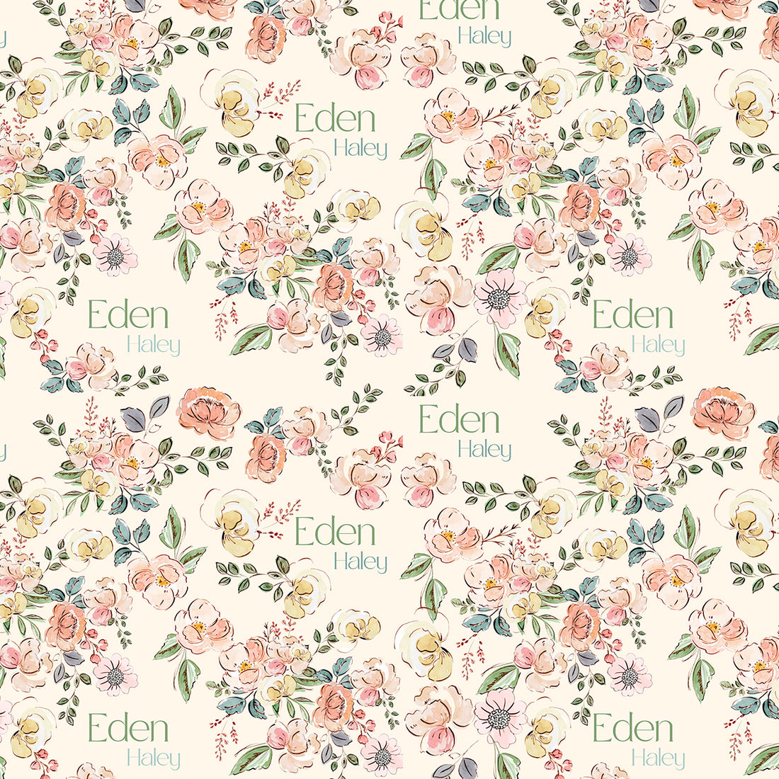 Garden of Eden Floral Bassinet Sheet