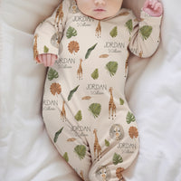 Geoffrey the Giraffe Knotted Baby Gown
