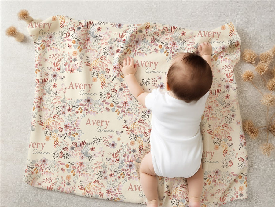 Personalized Minky Baby Deluxe Blankets