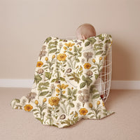 Harvest Floral Minky Baby Deluxe Blanket