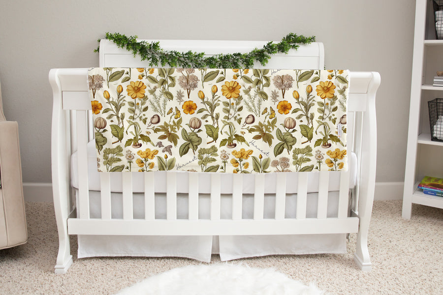 Harvest Floral Minky Baby Deluxe Blanket