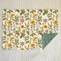 Harvest Floral Minky Baby Deluxe Blanket