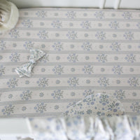 Antique Plum Floral Crib Sheet and Swaddle Set with Headband, Striped Baby Girl Nursery Bedding Gift
