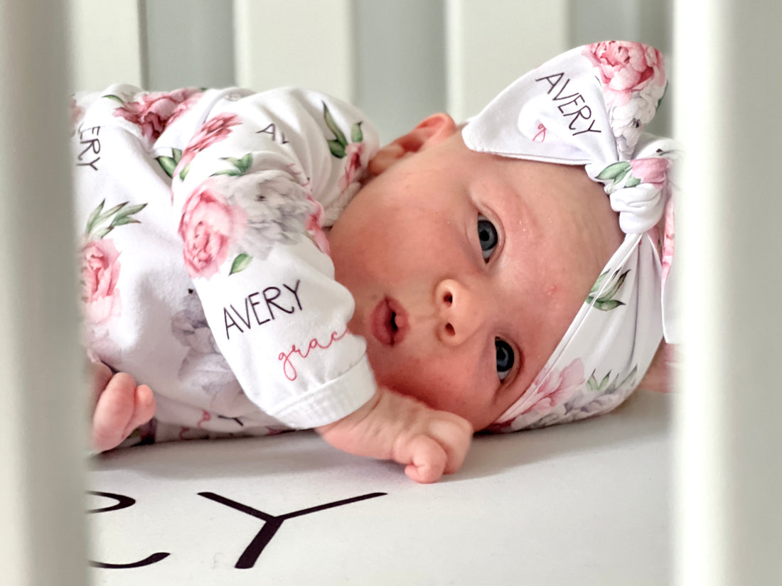Tied Personalized Headband For Baby Girl