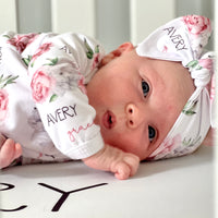 Tied Personalized Headband For Baby Girl