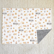 Little Diggers Baby Boy Minky Deluxe Blanket - Personalized