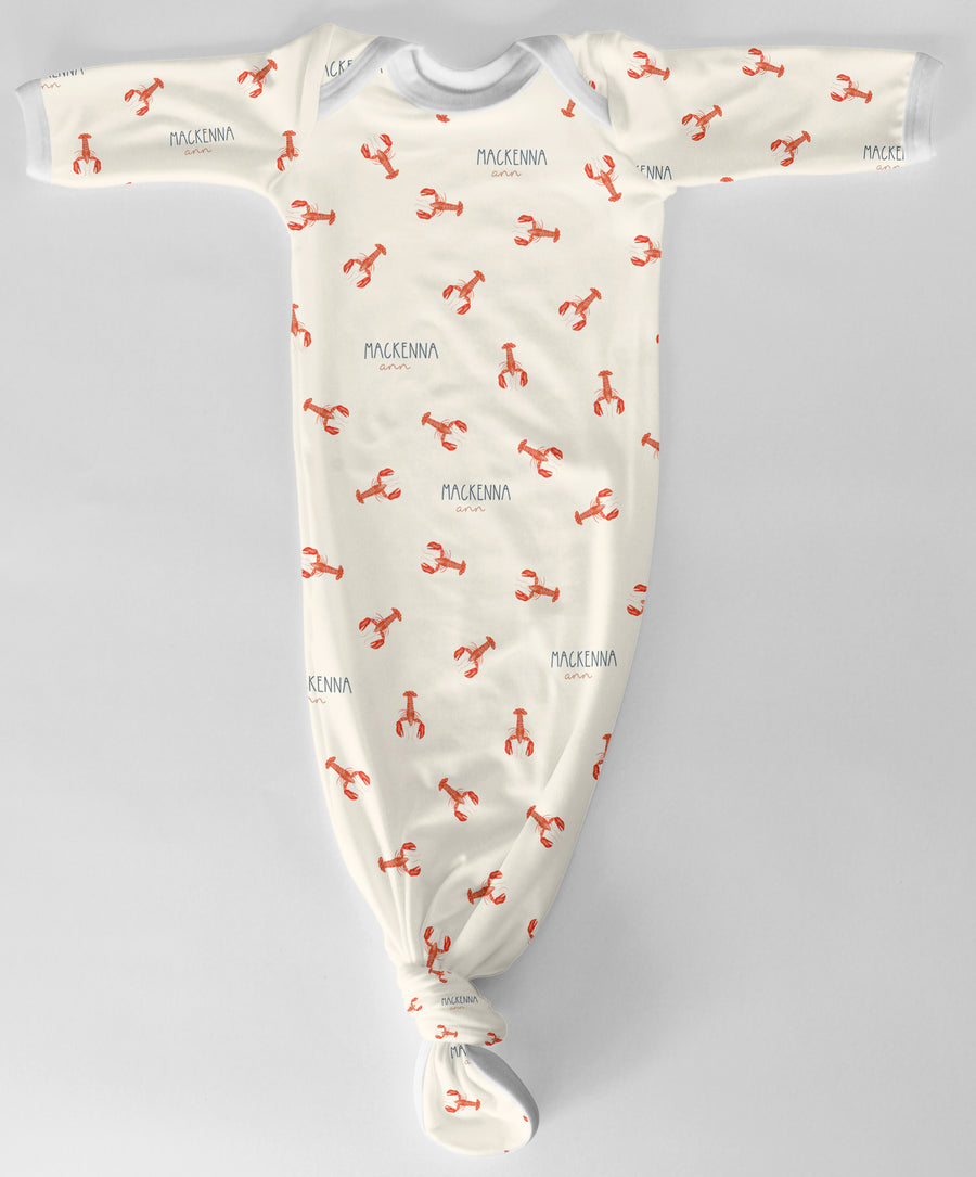 Little Lobster Personalized Baby Gown