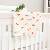 Little Lobsta Personalized Keepsake Baby Blanket Nautical Coastal Ocean Nursery Gift