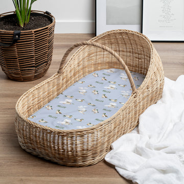 Mallard Ducks Bassinet Sheet with Baby’s Name