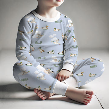 Personalized Mallard Duck Pajamas for Boys (3 months to kids 14)