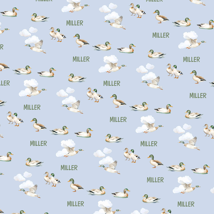 Mallard Ducks Bassinet Sheet with Baby’s Name