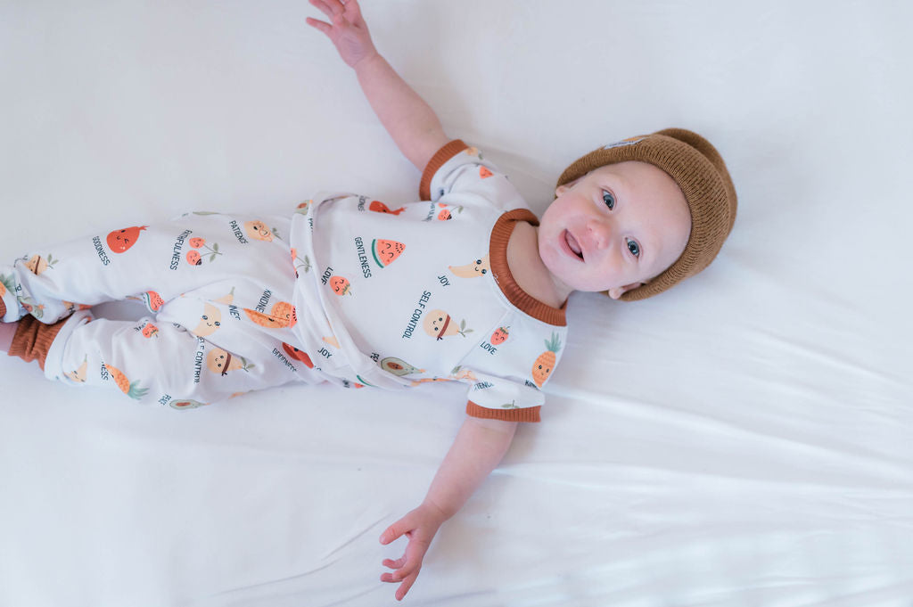 Fruit of the Spirit Pajamas for Babies & Kids- Short or Long Sleeve (3 months to kids 14)