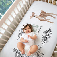 Custom Personalized Deer Theme Crib Sheet (Moses Deer)