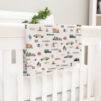 National Parks Personalized Keepsake Baby Blanket Satin Bound Outdoor Adventure Nursery Gift