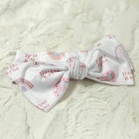 Pink Rainbows Knotted Baby Gown