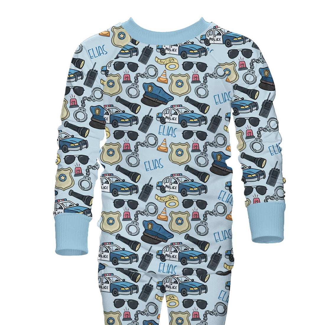 Police Personalized Boys Pajamas