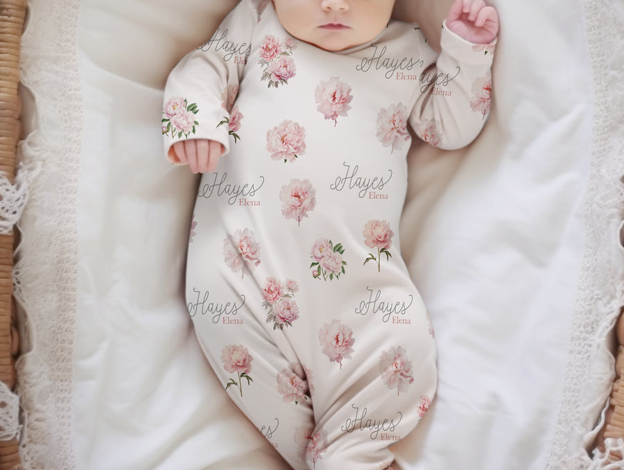 Pretty Peony Stretchy Swaddle