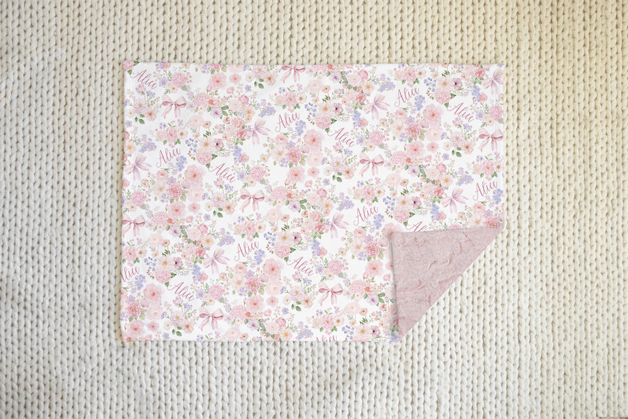 Pretty in Pink Minky Baby Deluxe Blanket